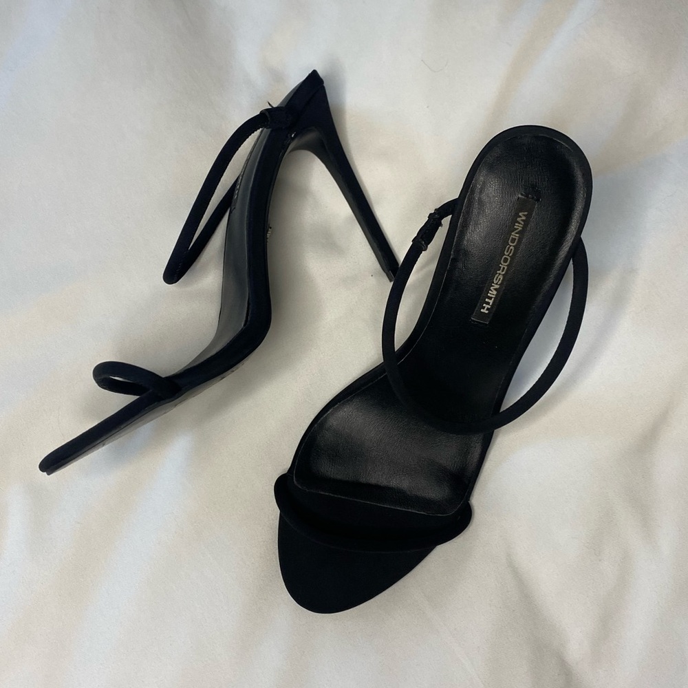 Windsor Smith Black Strappy Heel
